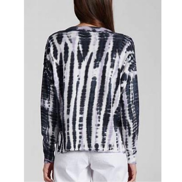 🎉Sanctuary Sunsetter Tie Dye Sweater, Women’s Sz Med, Purple/Lavender/Bla… - Picture 3 of 7